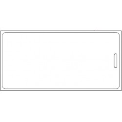 Cartes PVC 125x60 mm + perforation oblong standard