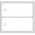 Lot de 100 - 2 cartes PVC 60x54 mm sécables + perforation ronde 4mm