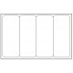 4 cartes PVC 21.5x54 mm sécables