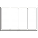 Lot de 100 - 4 cartes PVC 21.5x54 mm sécables