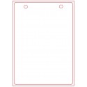Lot de 100 cartes PVC 124x88 mm + 2 perforations rondes 5mm