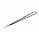 Cordons - rond 4mm - mousqueton métal - bleu marine 