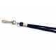 Cordons - rond 4mm - mousqueton métal - bleu marine 