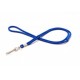 Cordons - rond 4mm - mousqueton métal - bleu roi