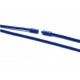 Cordons - rond 4mm - mousqueton métal - bleu roi