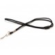 Cordons - rond 4mm - mousqueton métal - noir