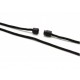 Cordons - rond 4mm - mousqueton métal - noir