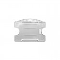 Lot de 100 Porte-badges translucides CR 80 ouverts 2 cartes - Port horizontal