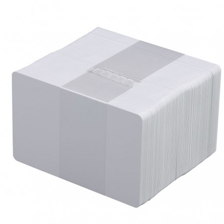100 Cartes PVC Adhésives blanches - 86 x 54 mm