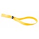 Bracelet tissu satin jaune