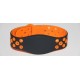 Bracelet en silicone noir et orange