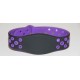 Bracelet en silicone noir et violet