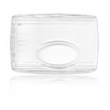Porte badge rigide - Attache horizontale - Transparent - Fenêtre basse