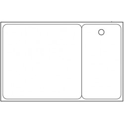 Carte PVC 57x54 mm + petite carte perforée 28.5x54mm