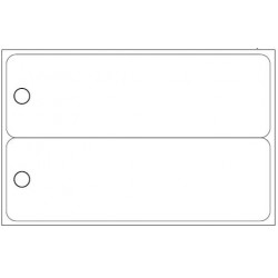 Carte sécable en deux - PVC blanc