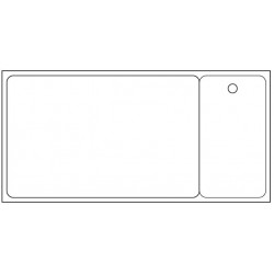 Carte PVC 86x54 mm + petite carte perforée 29.5x54mm