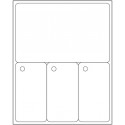 Carte PVC 86x54 mm + 3 petites cartes perforées 28.5x54mm